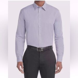 Calvin Klein Blue Steel+ Regular Fit Stretch Dress Shirt 16-1/2 32-33-Large